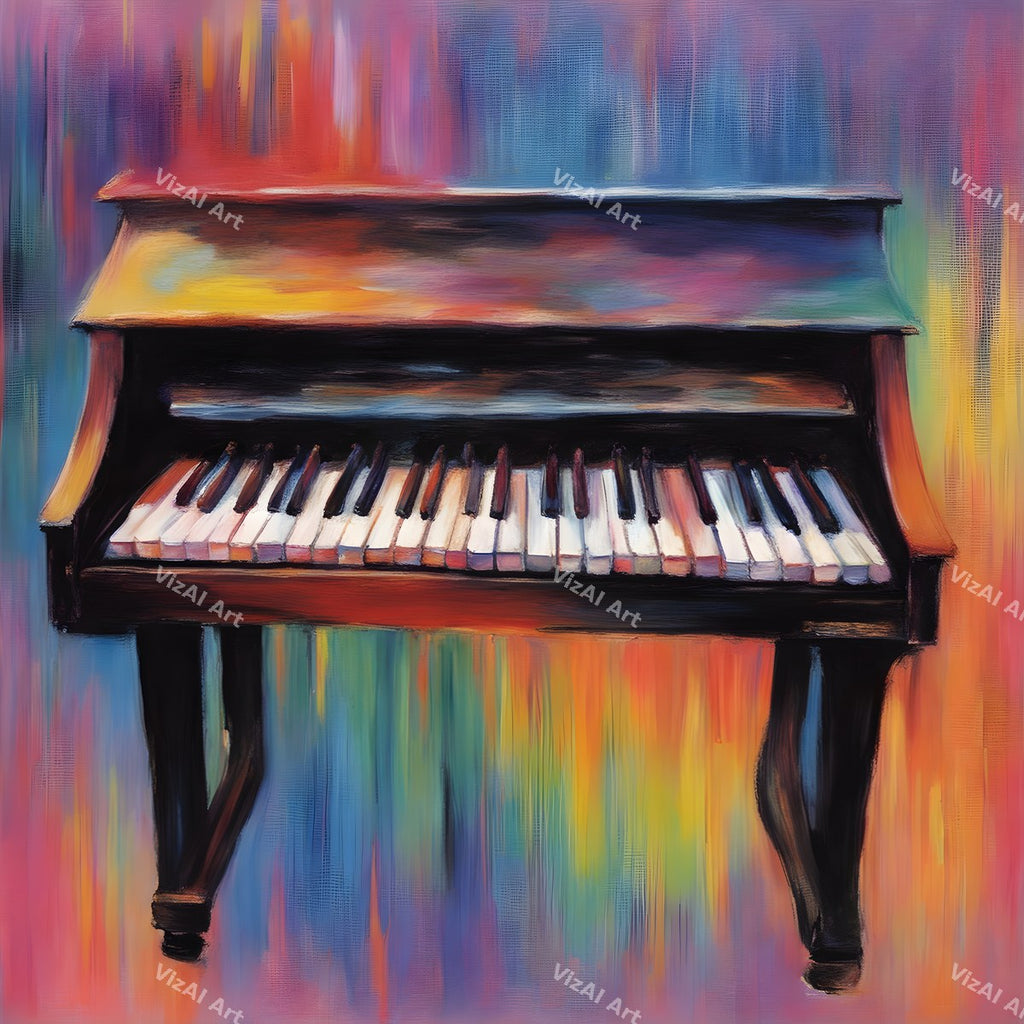 Piano on Stage Music Art — print 9