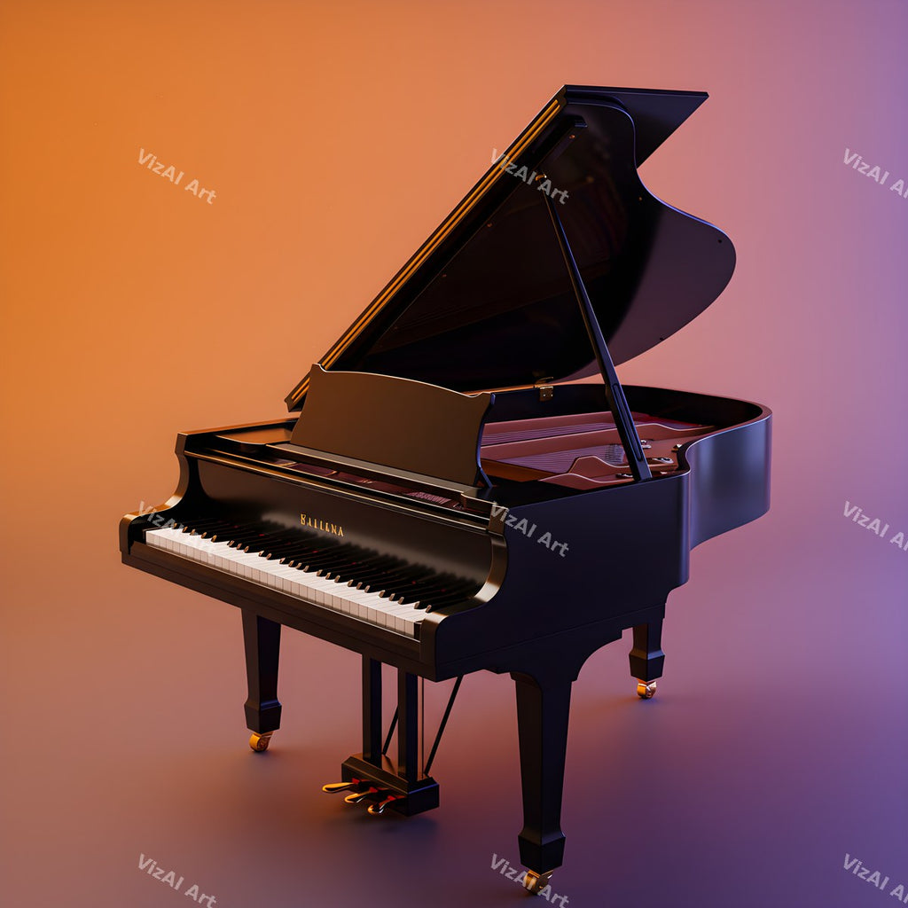 Piano on Stage Music Art — print 10