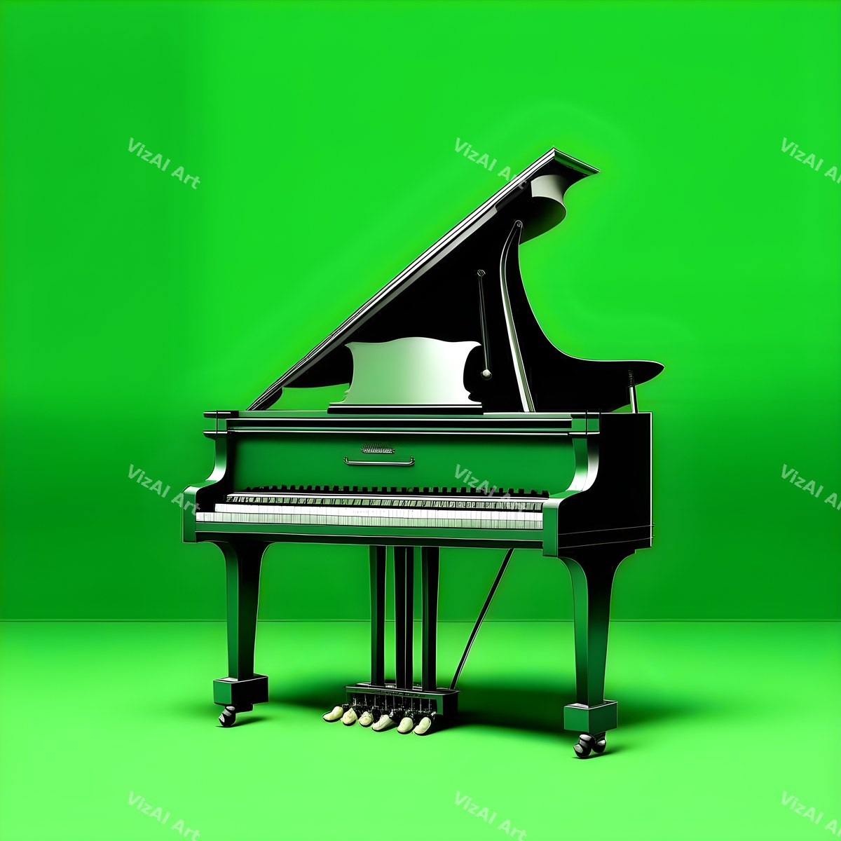 Colour Block Piano Art — print 1