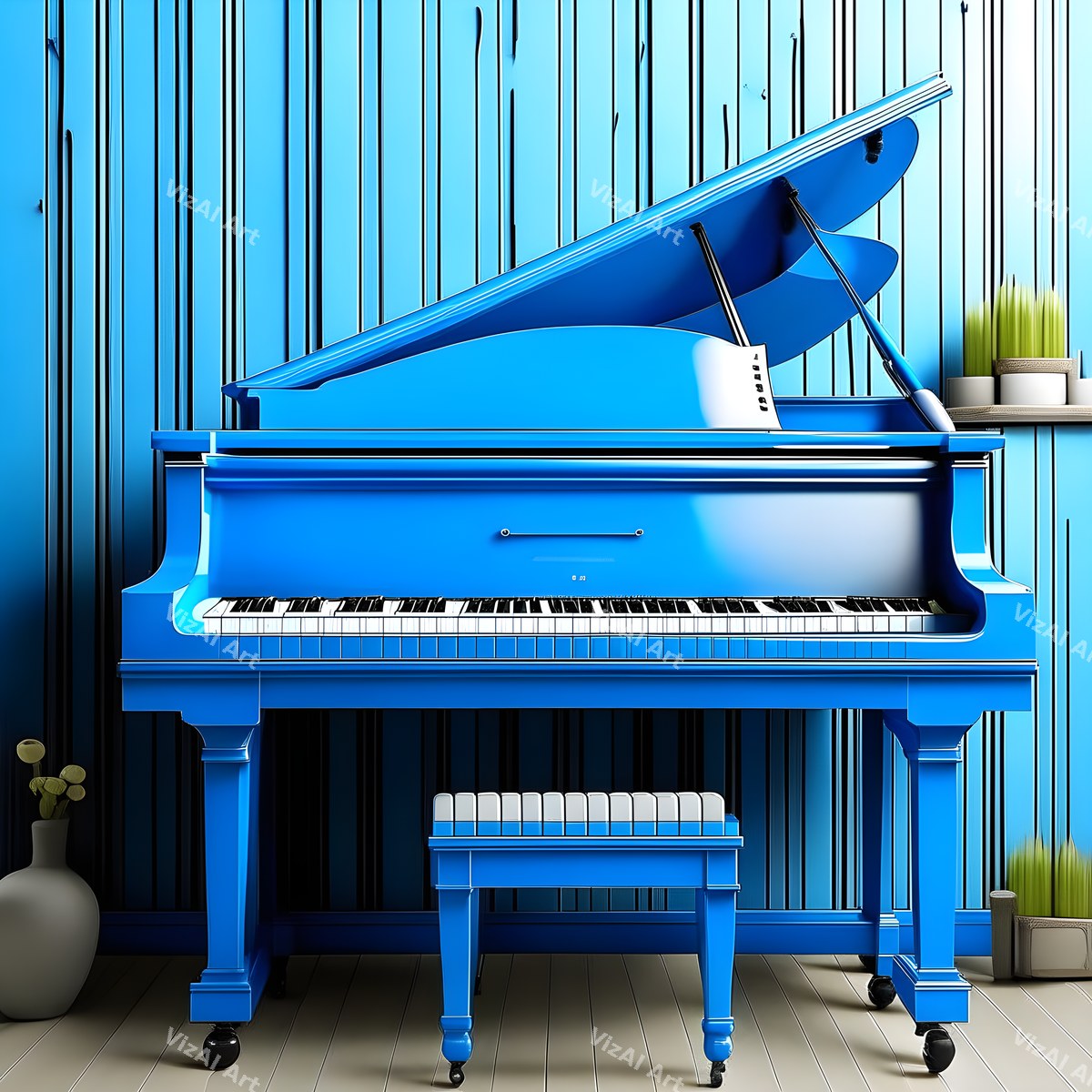 Colour Block Piano Art — print 4