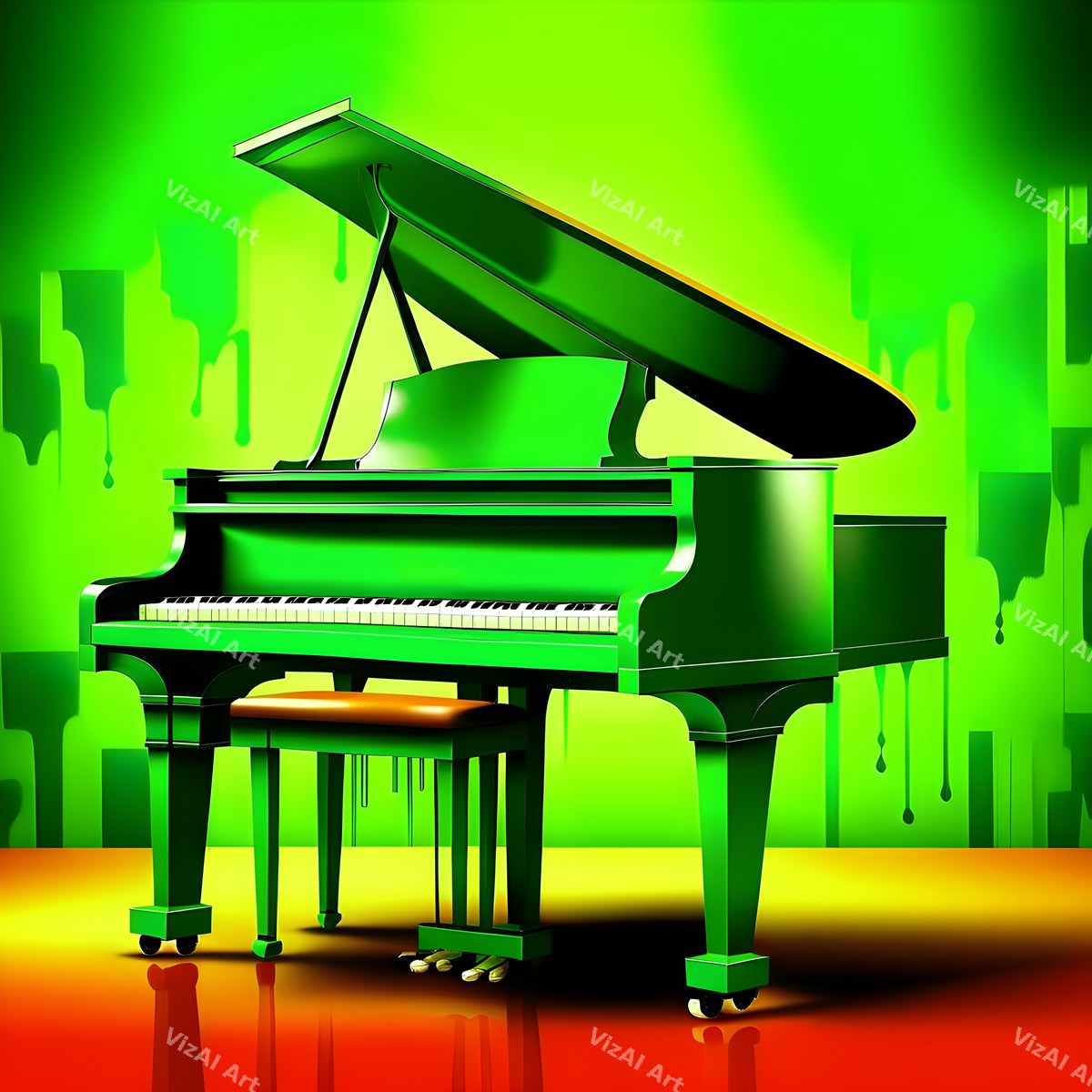 Colour Block Piano Art — print 5