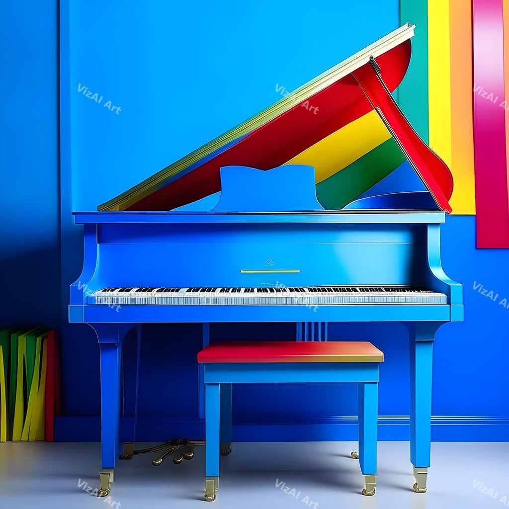 Colour Block Piano Art — print 9