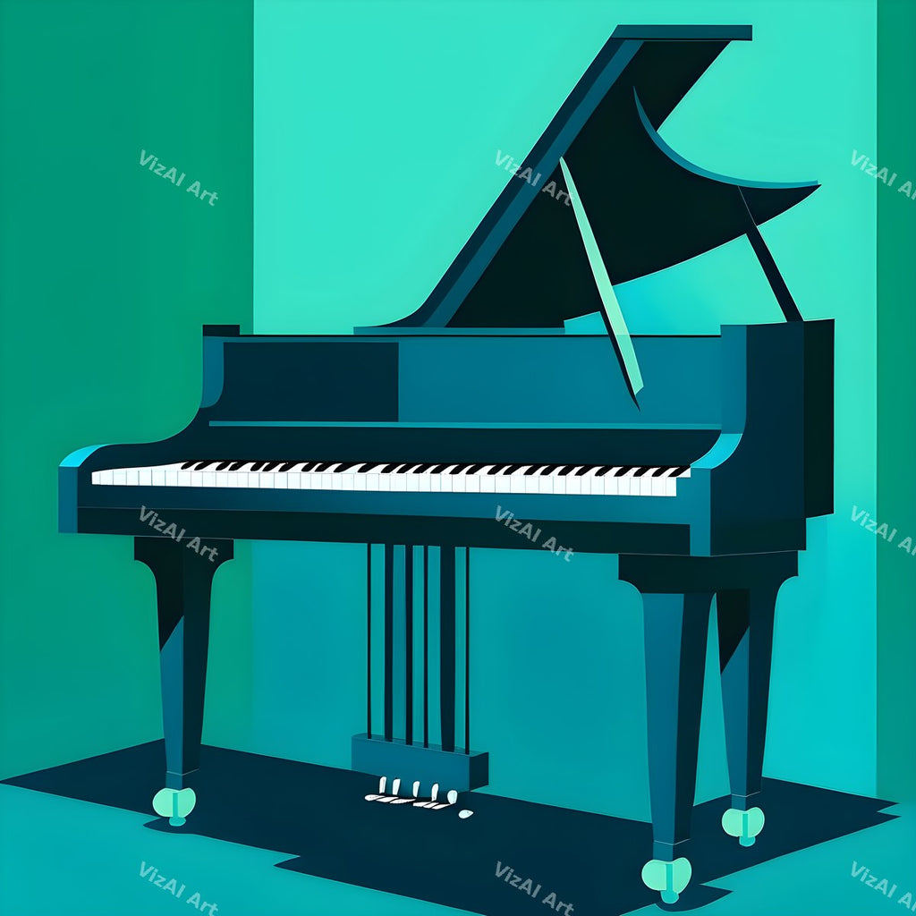 Colour Block Piano Art — print 11