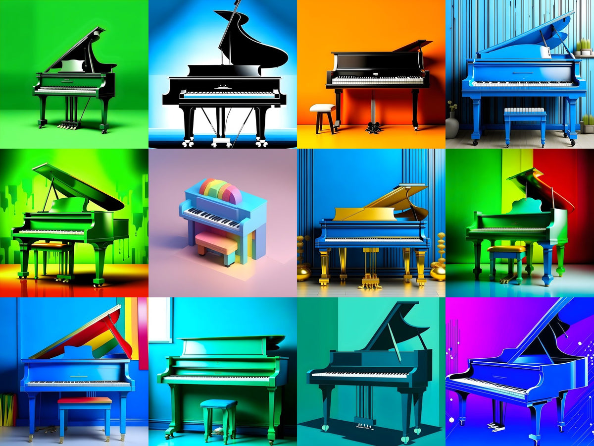 Colour Block Piano Art — Choose Your Print