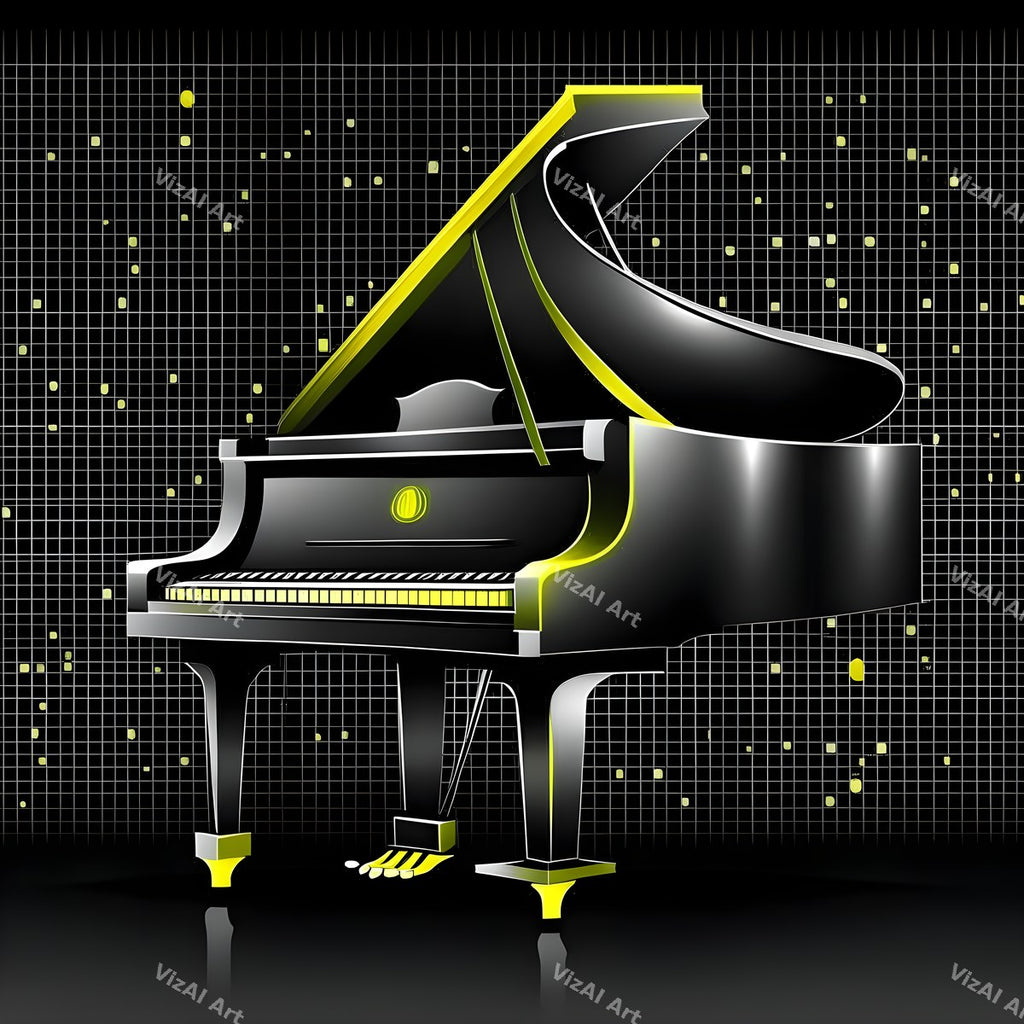 Gold & Purple Glam Piano Art — print 12