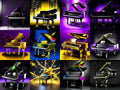 Gold & Purple Glam Piano Art — 12 Printable Prints