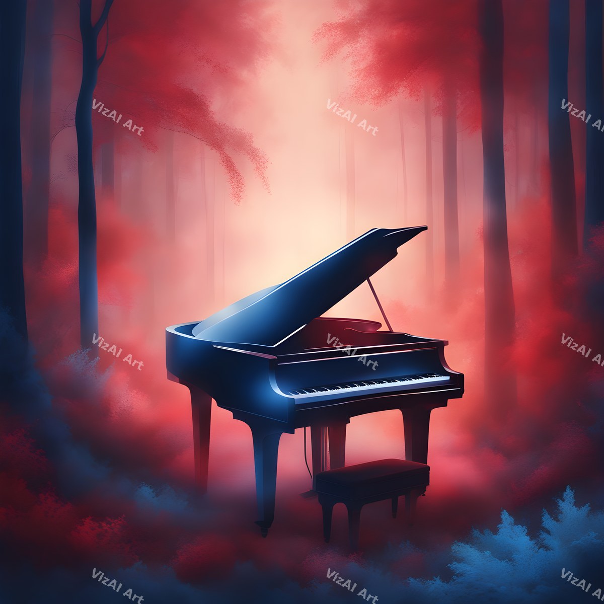 Enchanted Forest Piano Art — print 8