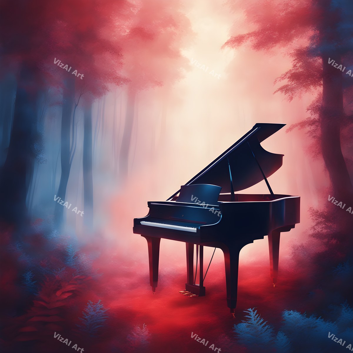 Enchanted Forest Piano Art — print 9