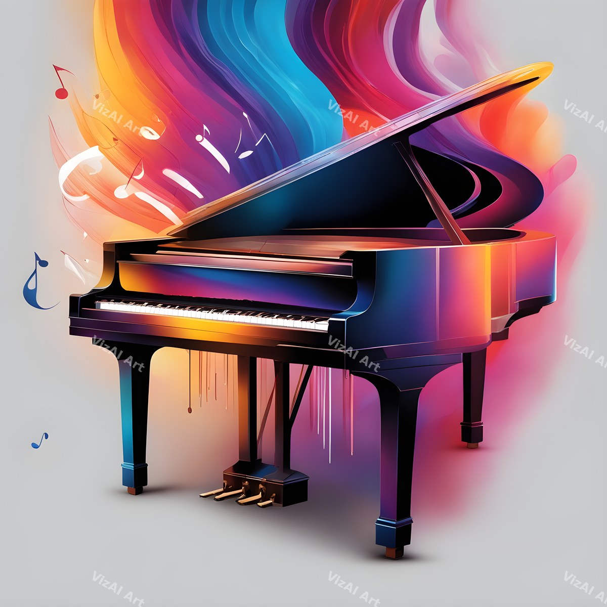 Playful Rainbow Piano Art — print 8