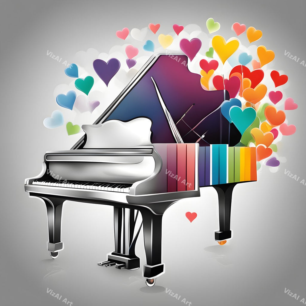Playful Rainbow Piano Art — print 9