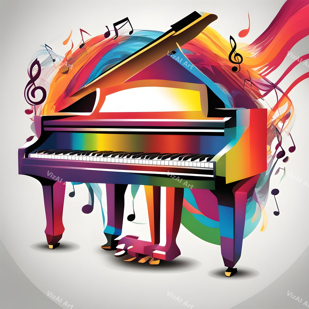 Playful Rainbow Piano Art — print 11