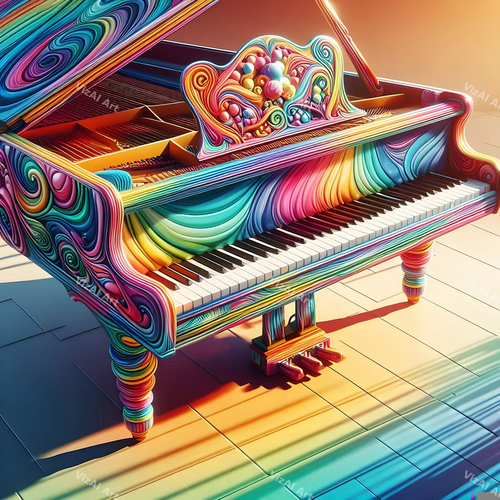 Mosaic & Kaleidoscope Piano Art — print 1
