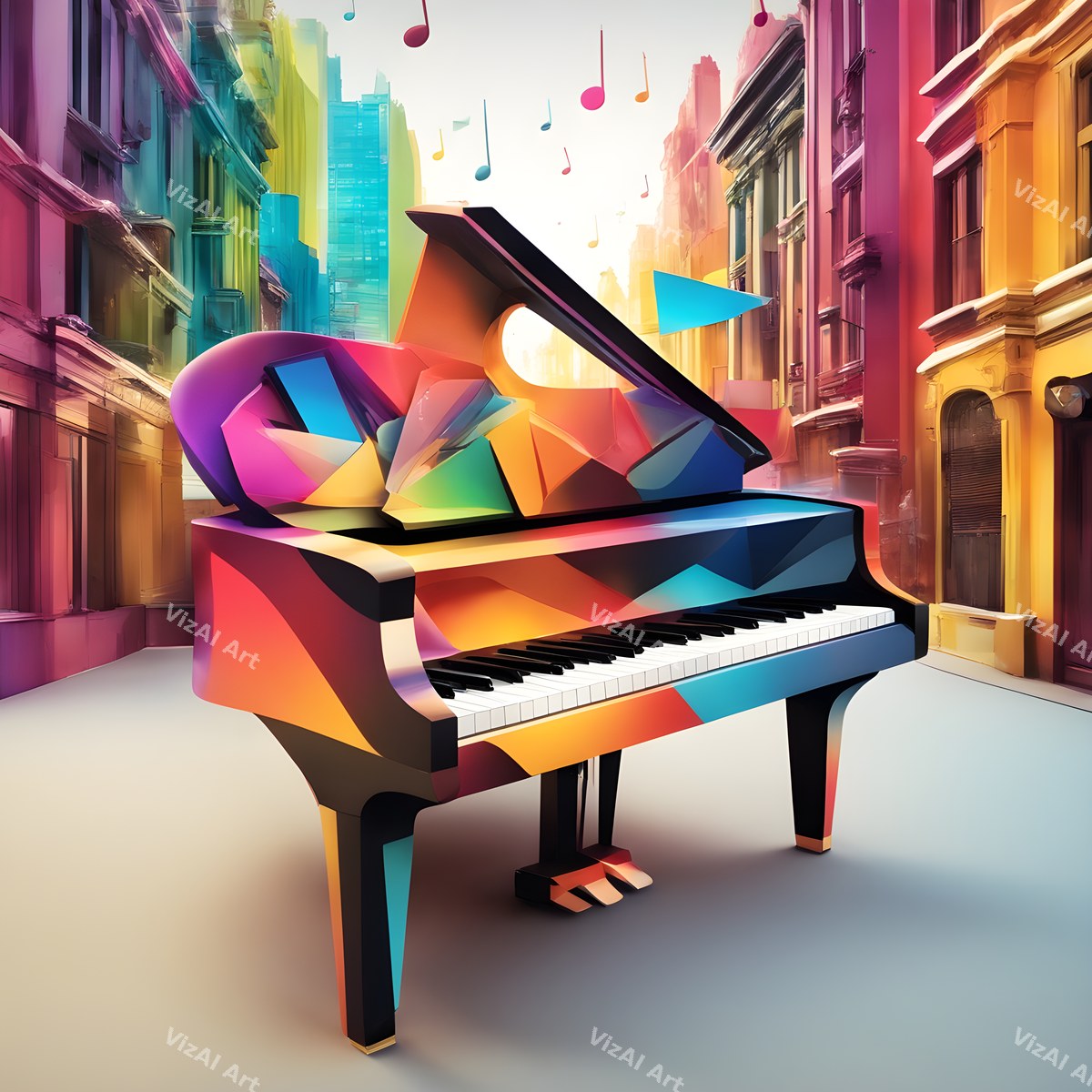 Mosaic & Kaleidoscope Piano Art — print 3