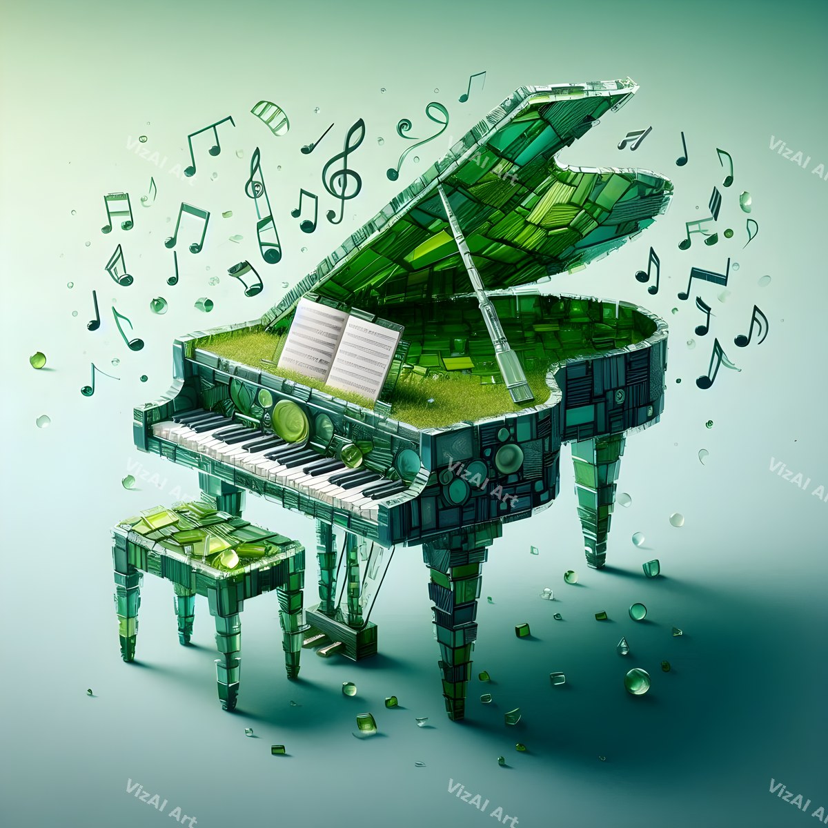 Mosaic & Kaleidoscope Piano Art — print 9