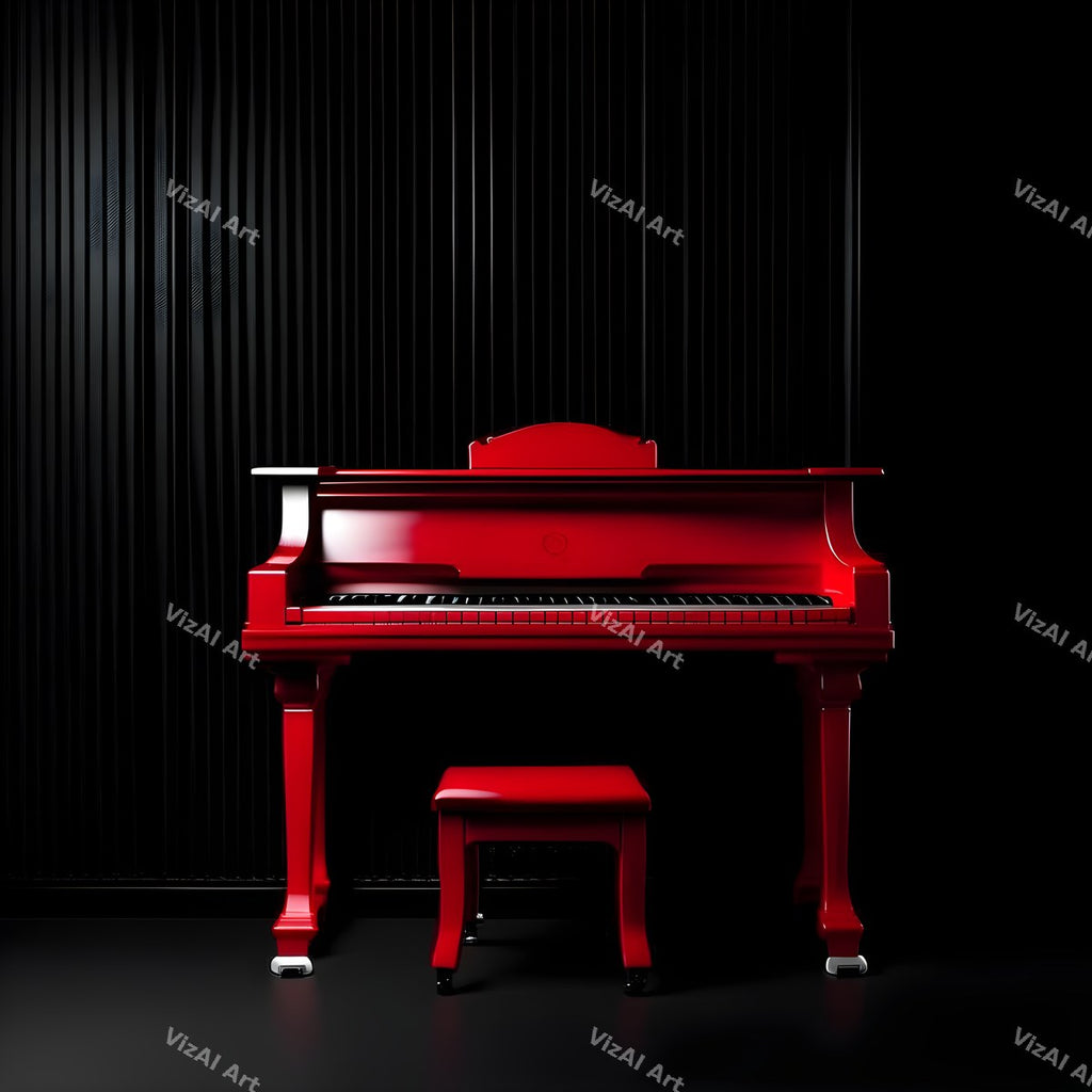 Jewel Tone Midnight Piano Art — print 2