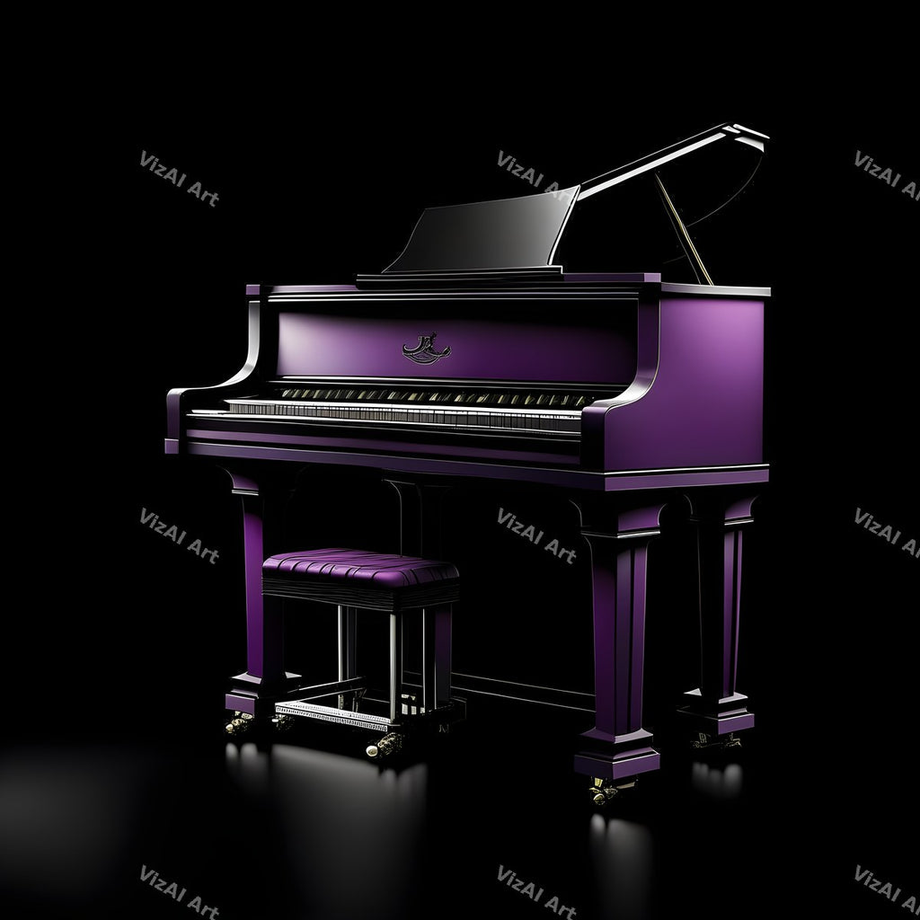 Jewel Tone Midnight Piano Art — print 4