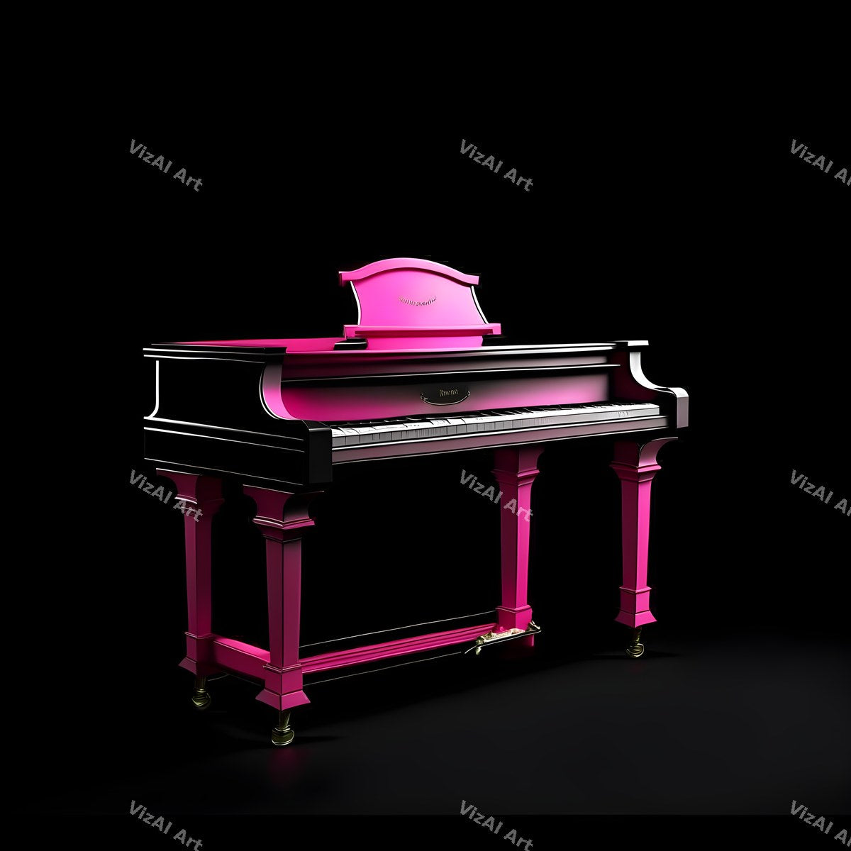 Jewel Tone Midnight Piano Art — print 5