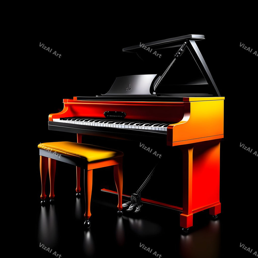 Jewel Tone Midnight Piano Art — print 6