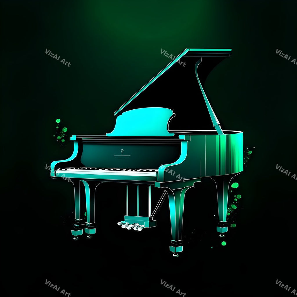 Jewel Tone Midnight Piano Art — print 7