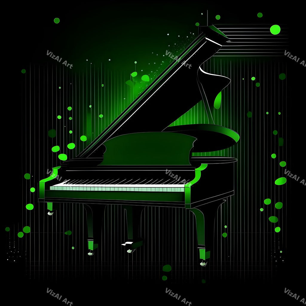 Jewel Tone Midnight Piano Art — print 8