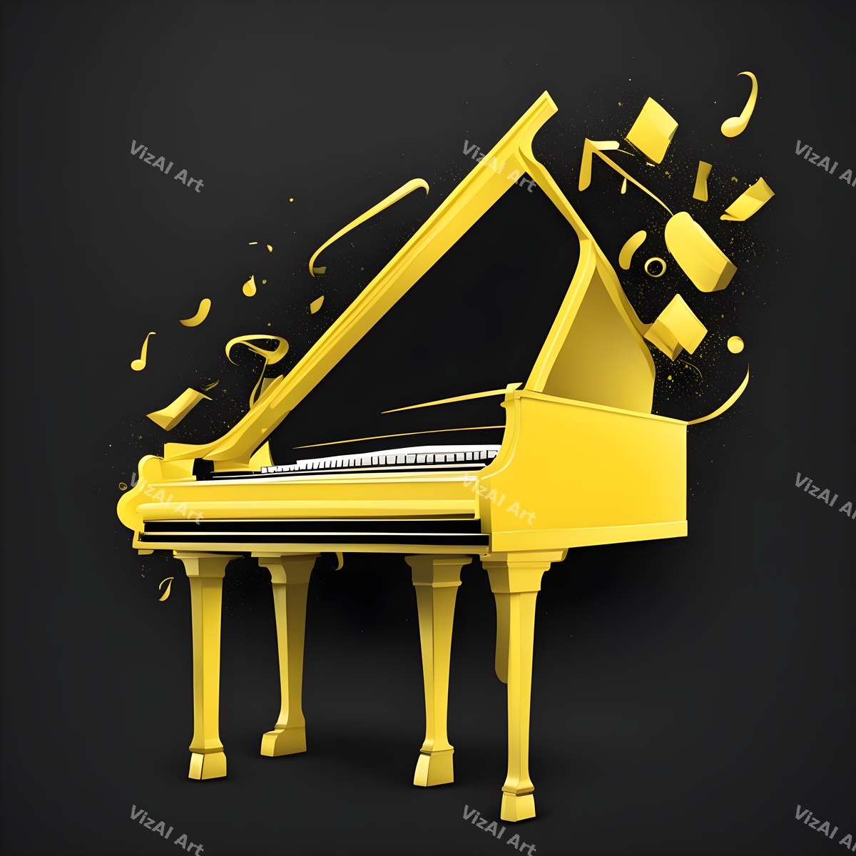 Jewel Tone Midnight Piano Art — print 10