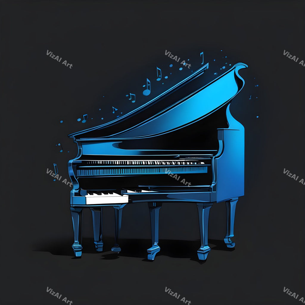 Jewel Tone Midnight Piano Art — print 11