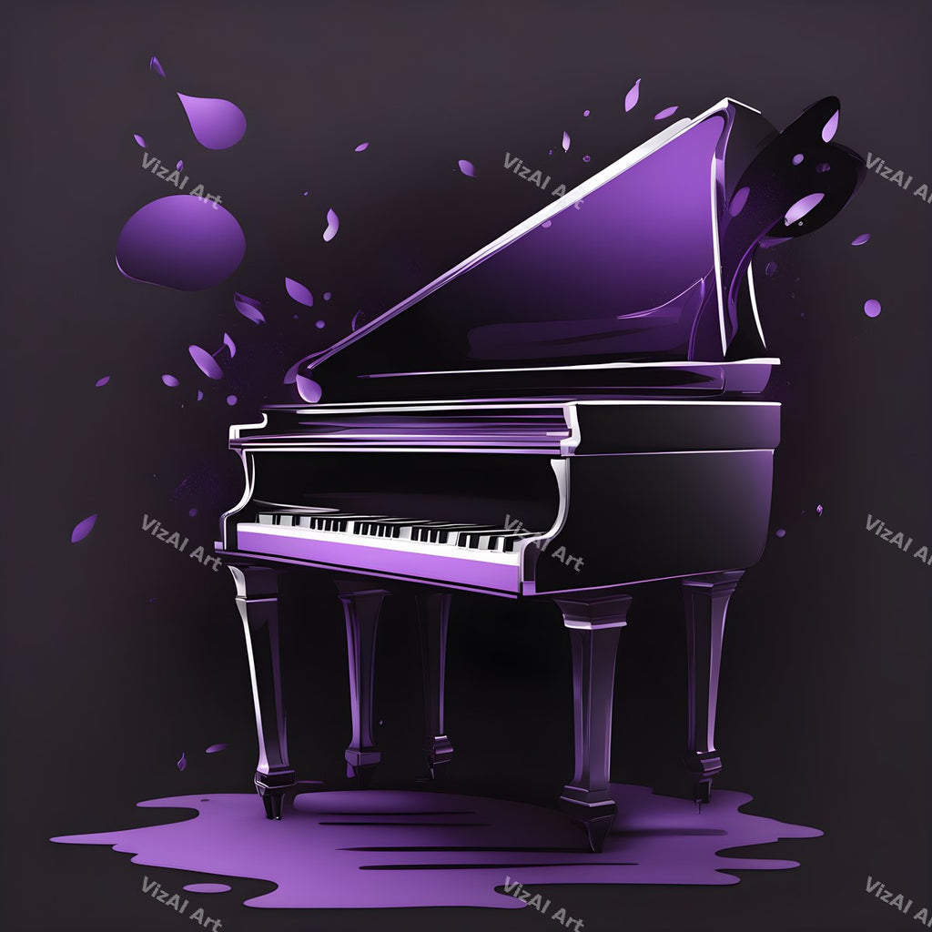 Jewel Tone Midnight Piano Art — print 12
