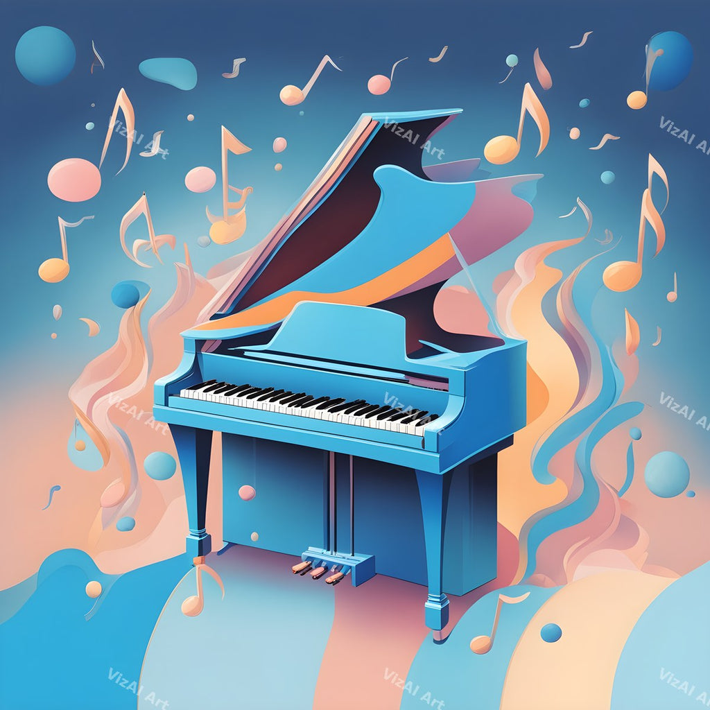 Pastel Melody Piano Art — print 4