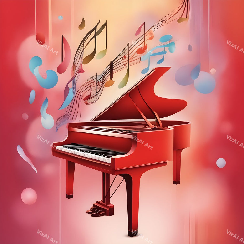 Pastel Melody Piano Art — print 6
