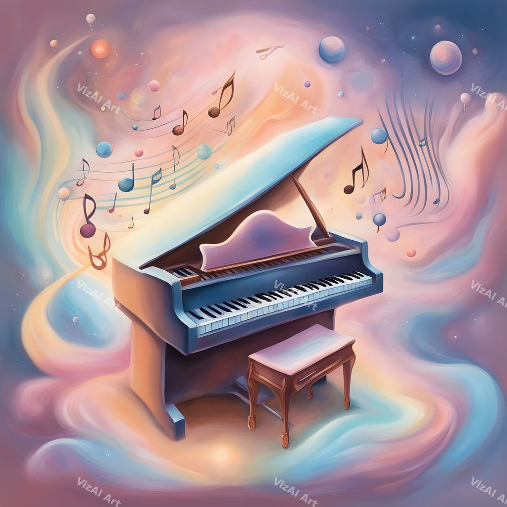Pastel Melody Piano Art — print 8