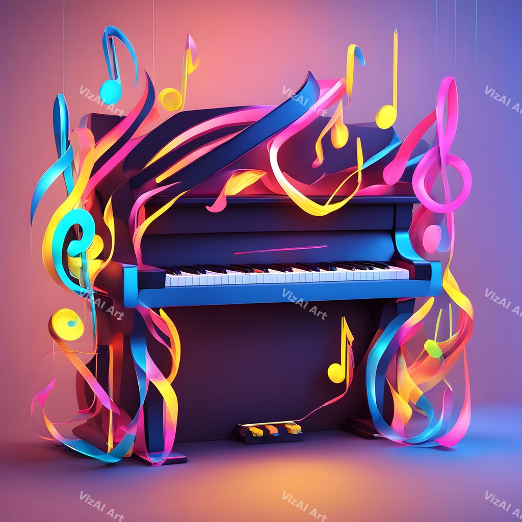 Pastel Melody Piano Art — print 11