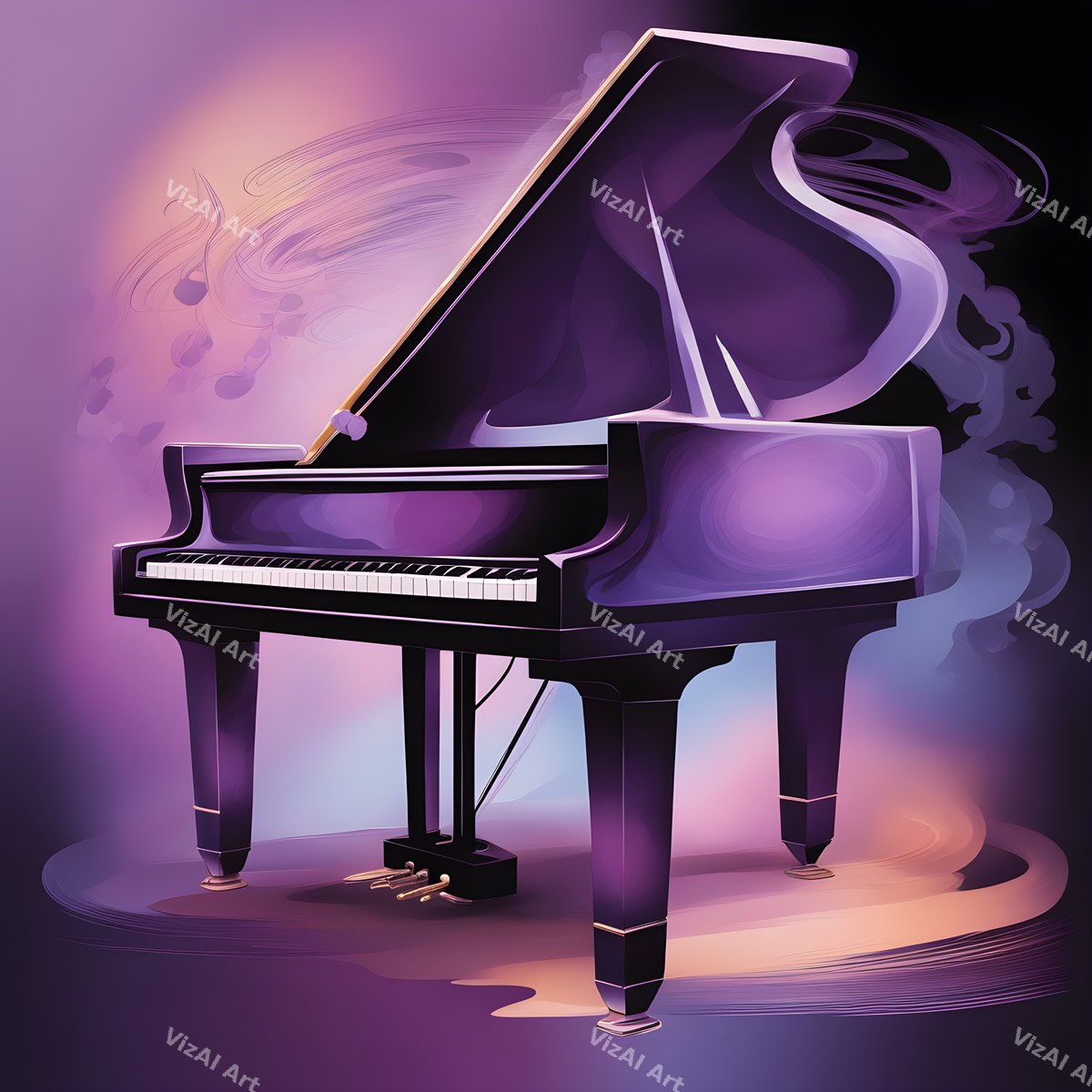 Pastel Melody Piano Art — print 12