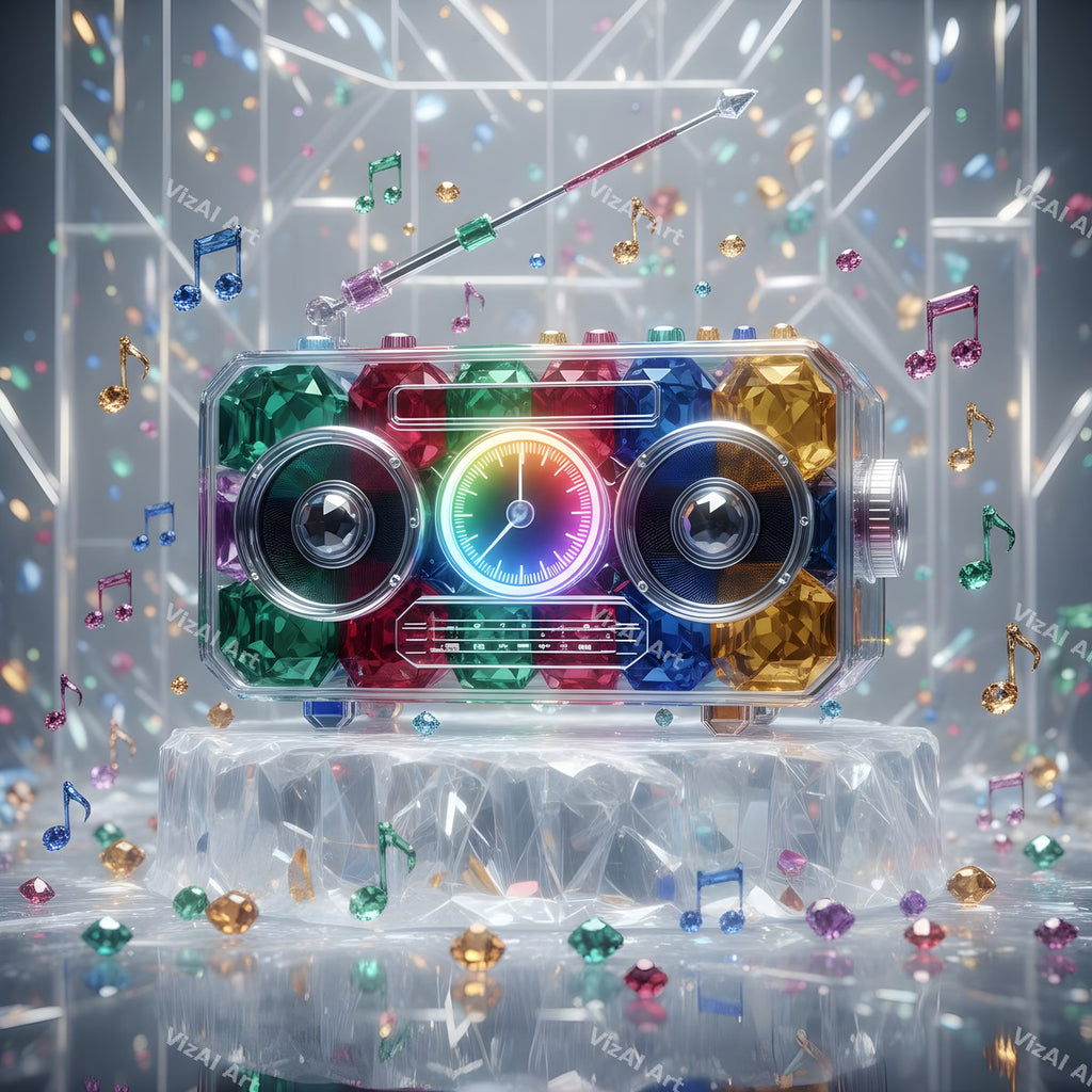 Neon Boombox Art — print 12