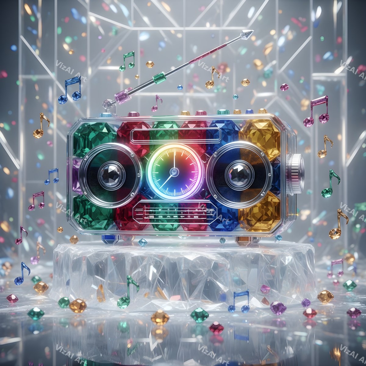 Neon Boombox Art — print 12