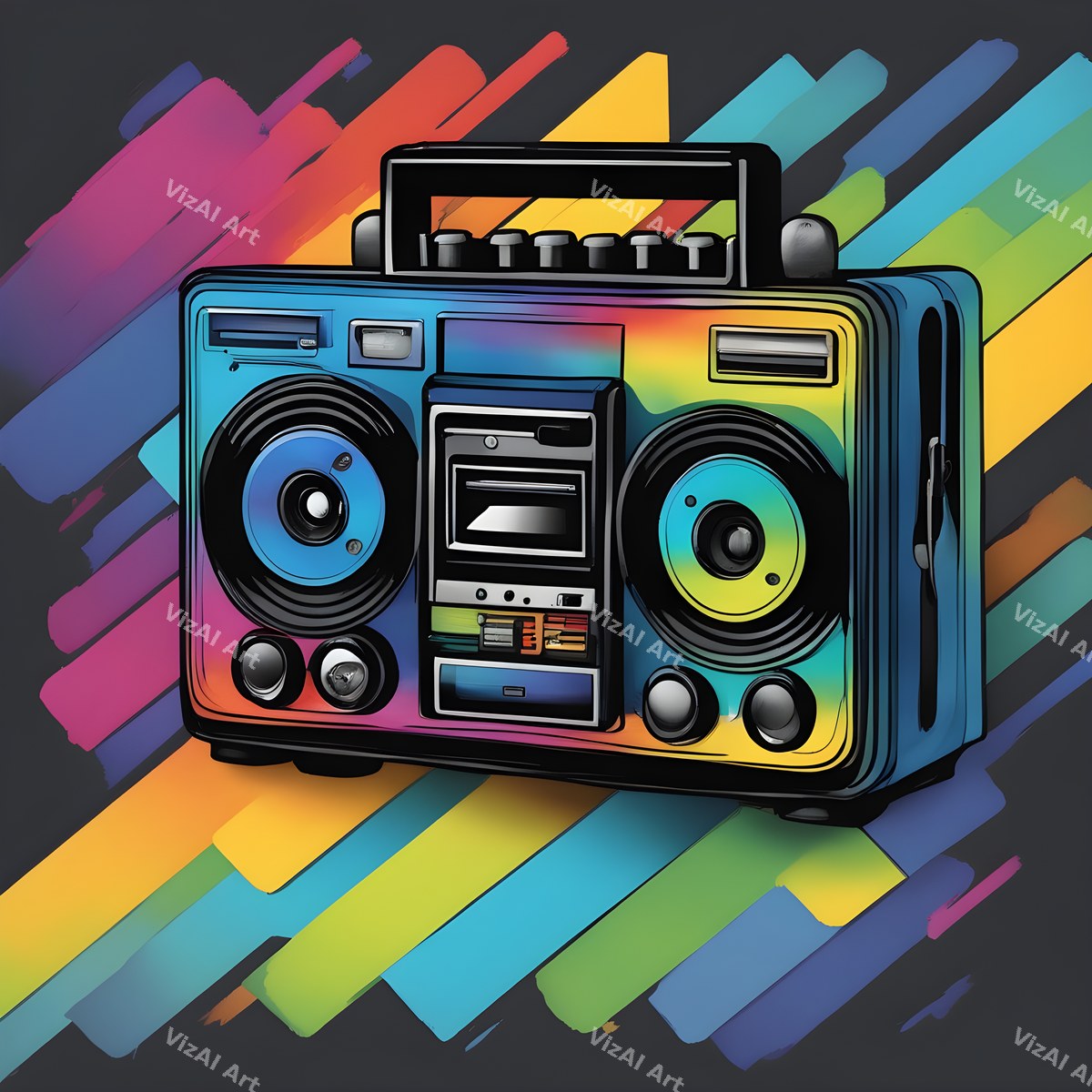 Pop Art Boombox Art — print 1
