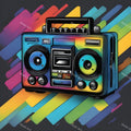 Pop Art Boombox Art — print 1