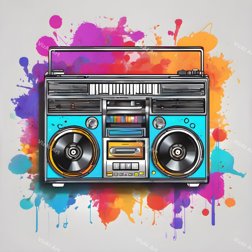 Pop Art Boombox Art — print 2