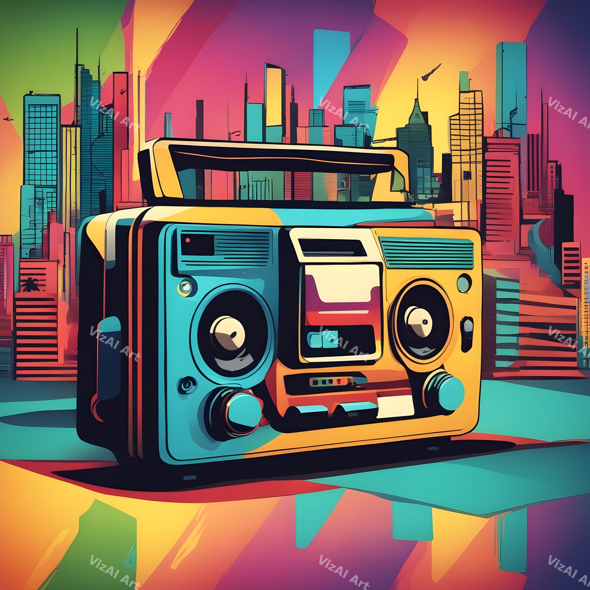 Pop Art Boombox Art — print 6