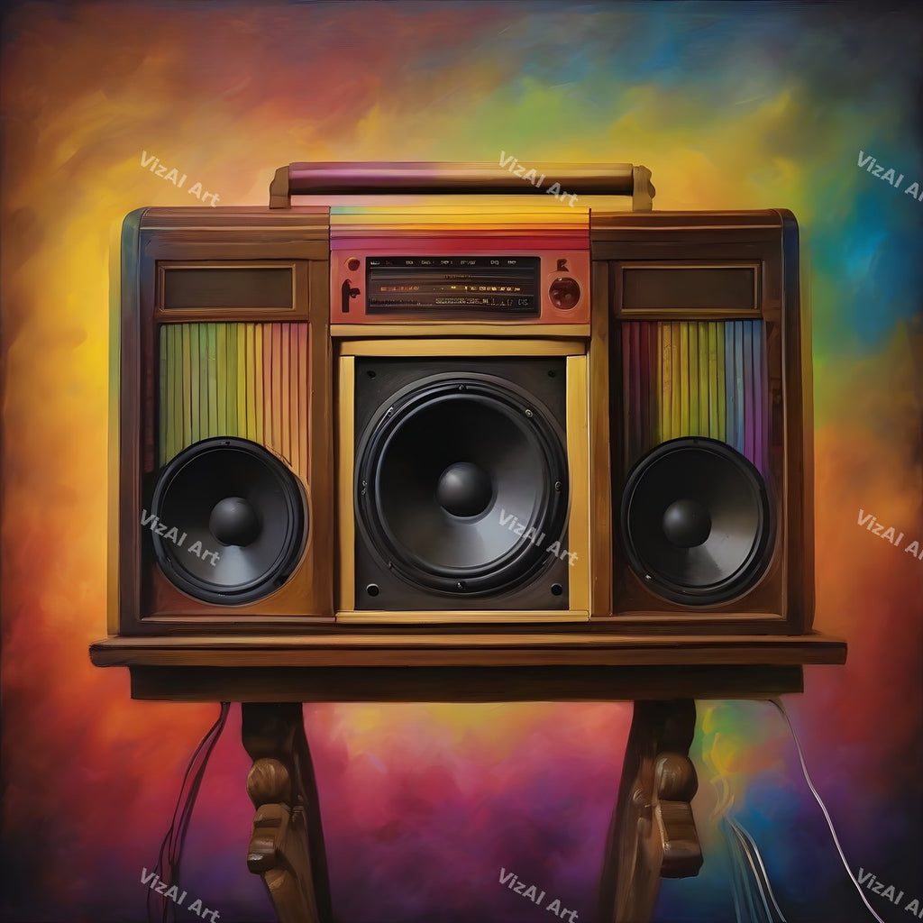 Vintage Radio in Colour Art — print 2