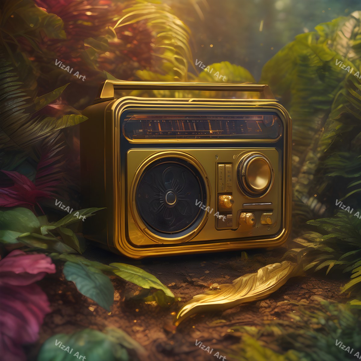 Vintage Radio in Colour Art — print 3