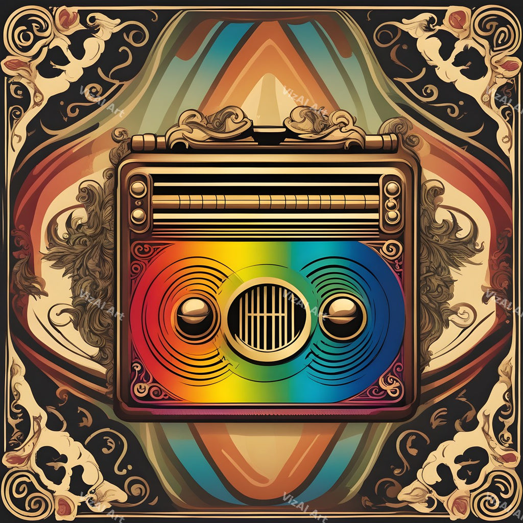 Vintage Radio in Colour Art — print 5
