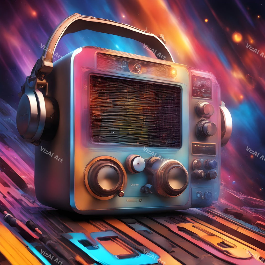 Vintage Radio in Colour Art — print 6