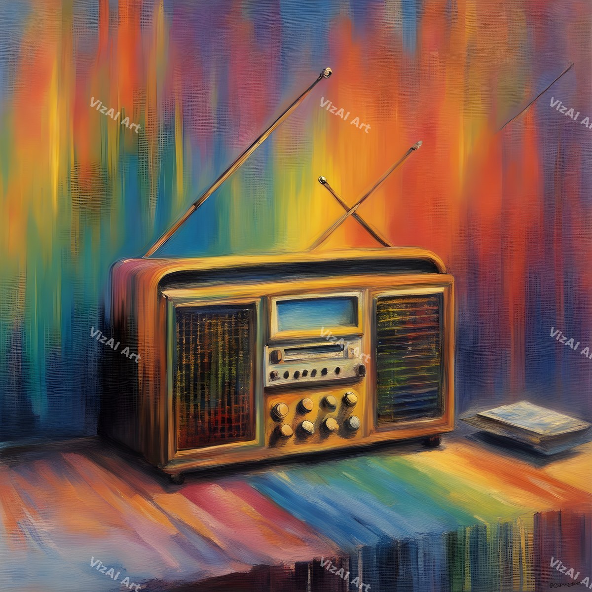Vintage Radio in Colour Art — print 8