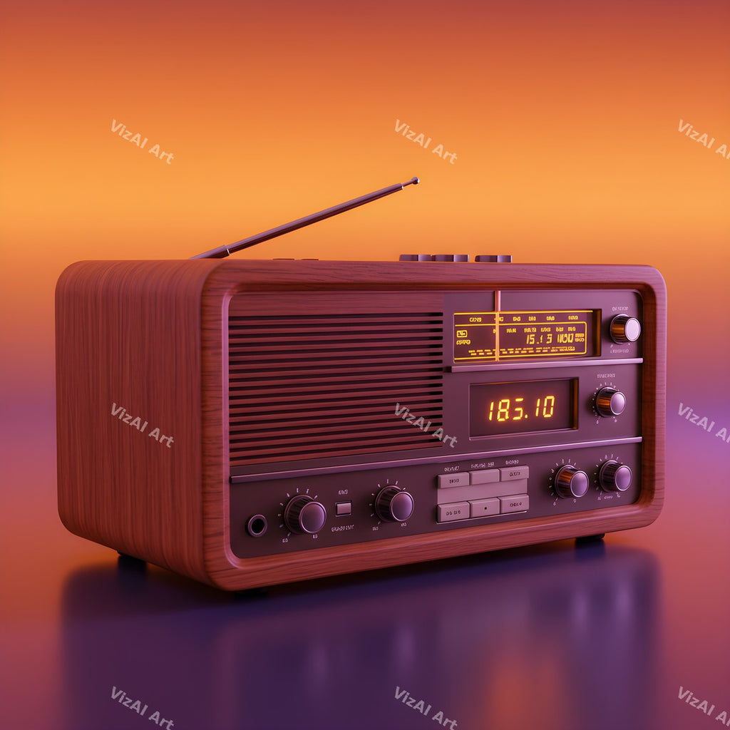 Vintage Radio in Colour Art — print 10
