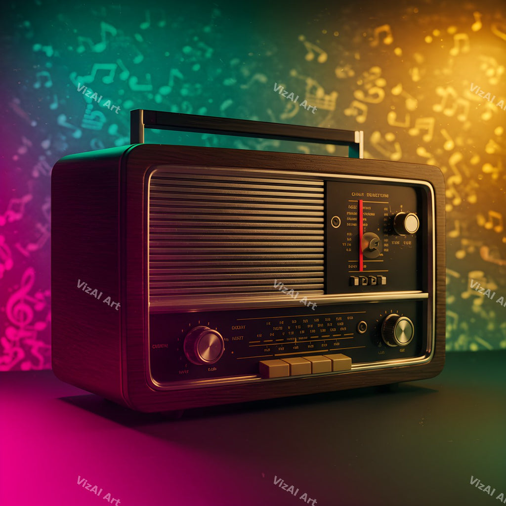 Vintage Radio in Colour Art — print 12