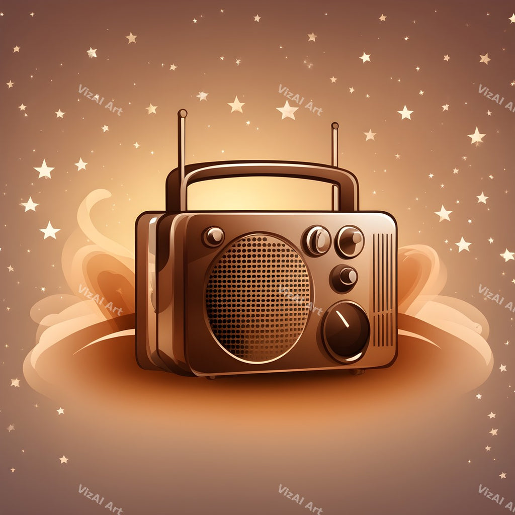 Music Notes & Butterflies Radio Art — print 4