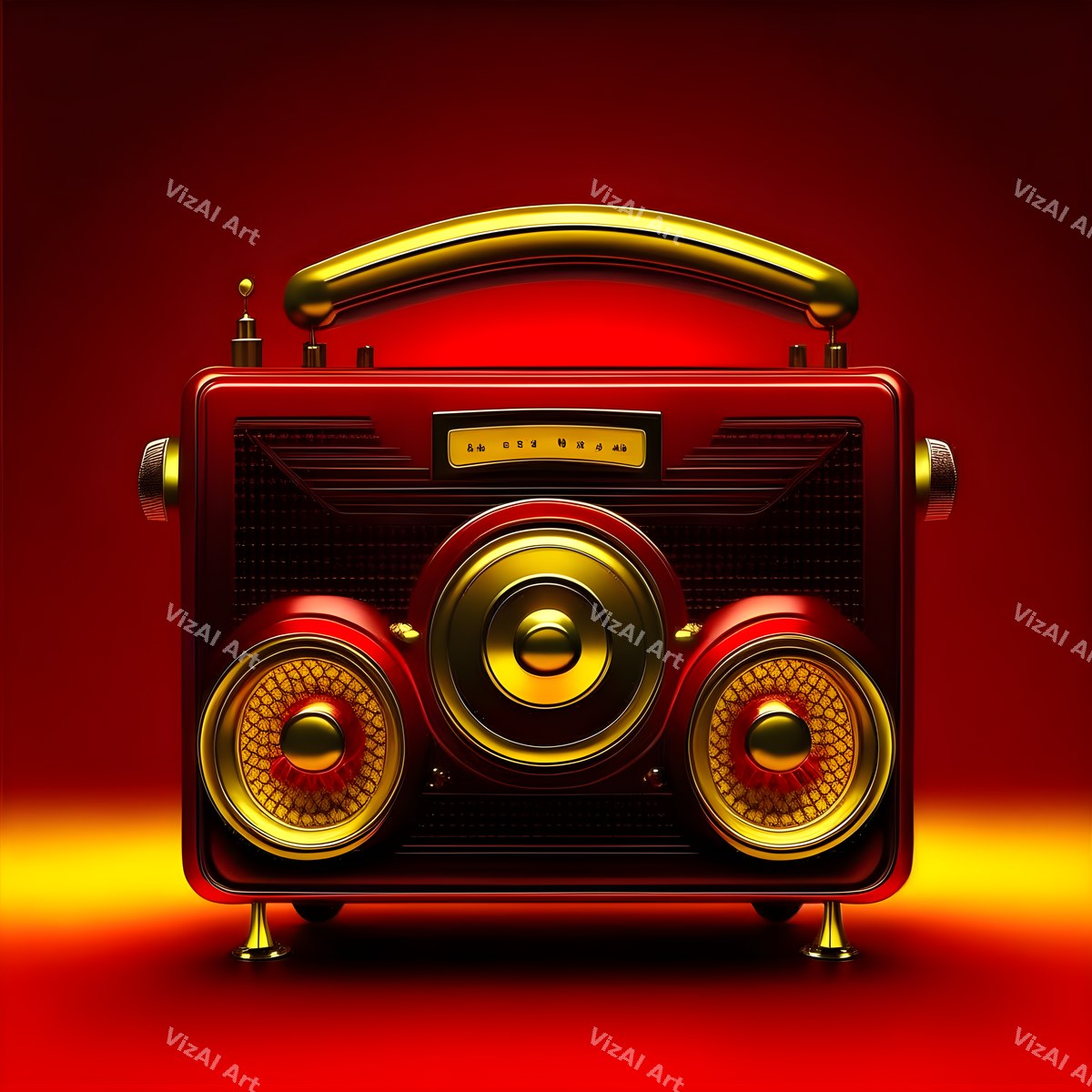 Midnight Glow Radio & Boombox Art — print 6