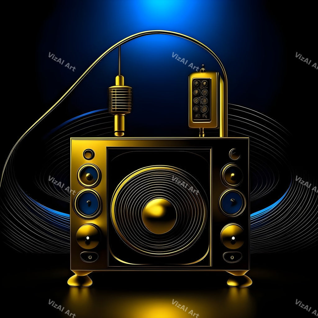 Midnight Glow Radio & Boombox Art — print 7