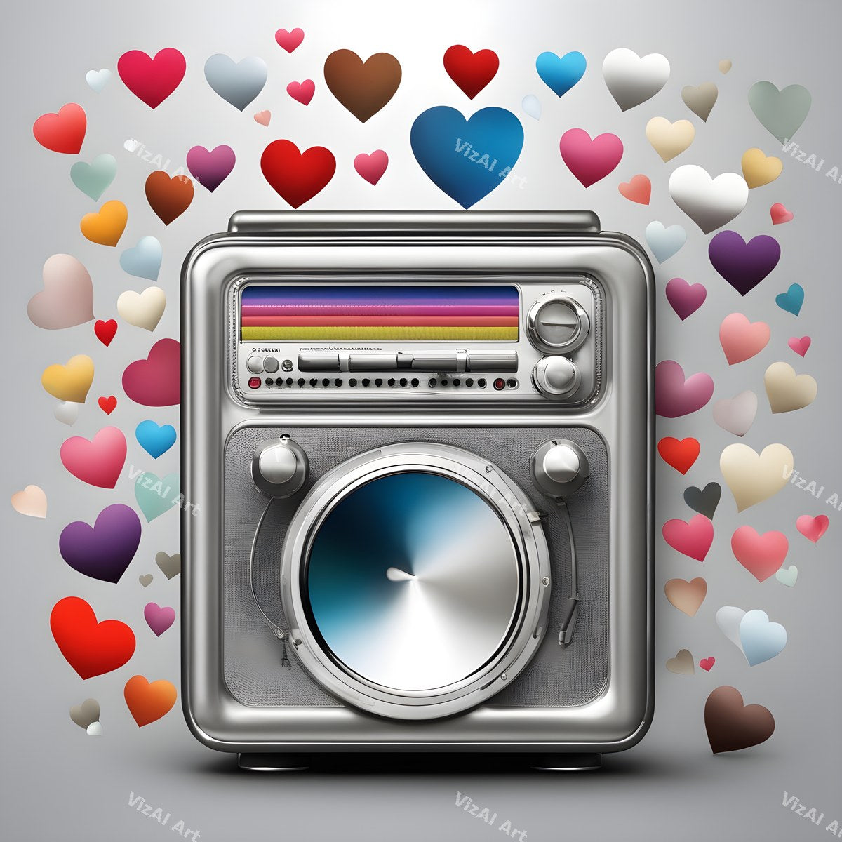 Jewel, Glass & Silver Radio Art — print 1