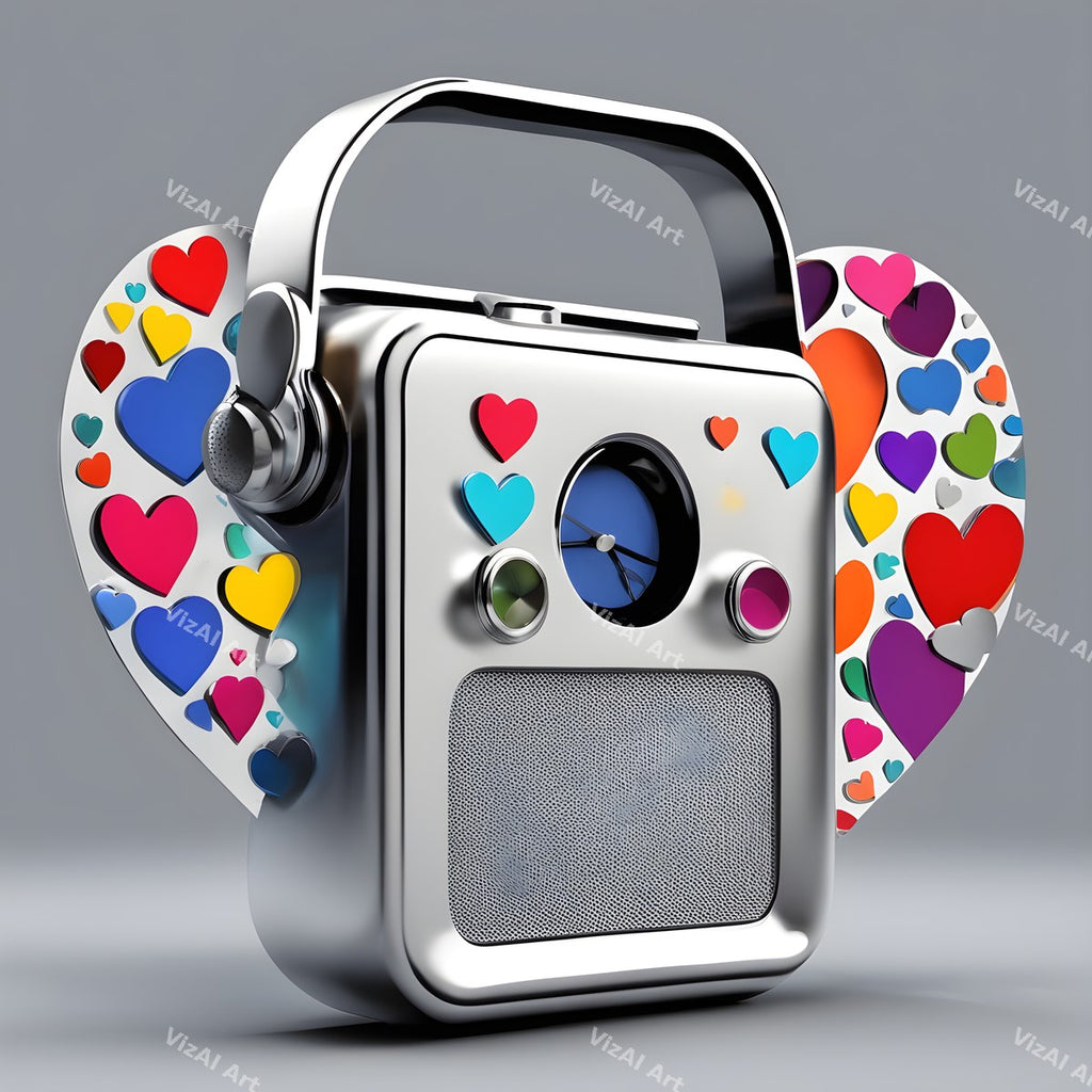 Jewel, Glass & Silver Radio Art — print 2